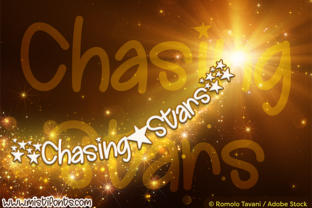 Chasing Stars: A Handwriting Font with Starry Charm
