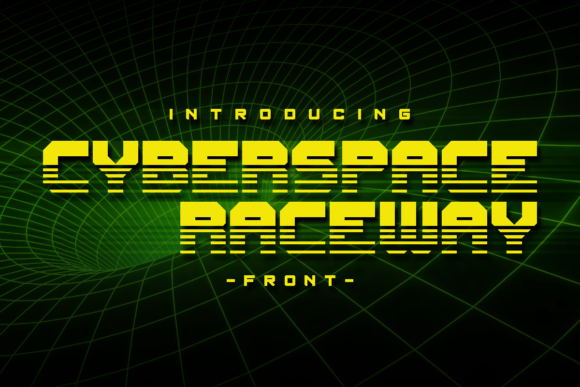 Cyberspace Raceway: A Futuristic Display Font for Modern Design
