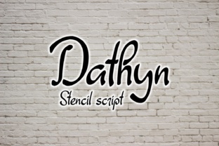 Dathyn: A Creative Stencil Script Font