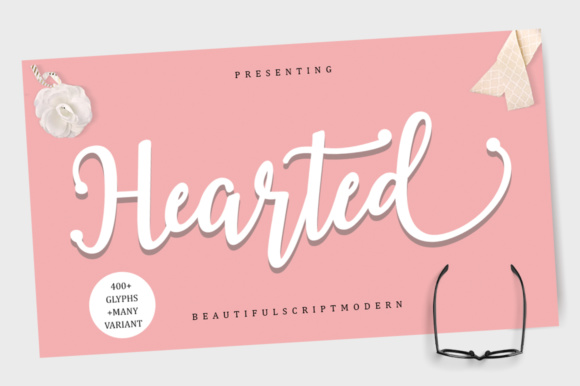 Hearted Font: A Modern Script for Creative Expression