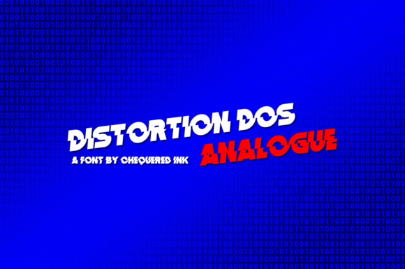 Understanding Distortion Dos Analogue: A Display Font by Chequerd.ink